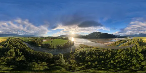 Sunset Valley River Aerial