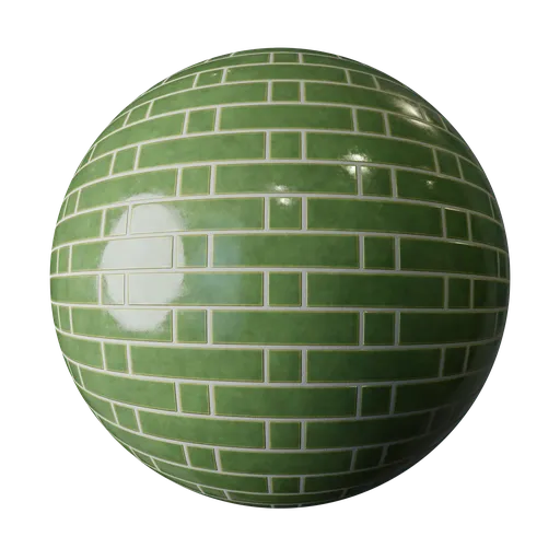 Japanese Sap Green Mixed Tile 200x50mm