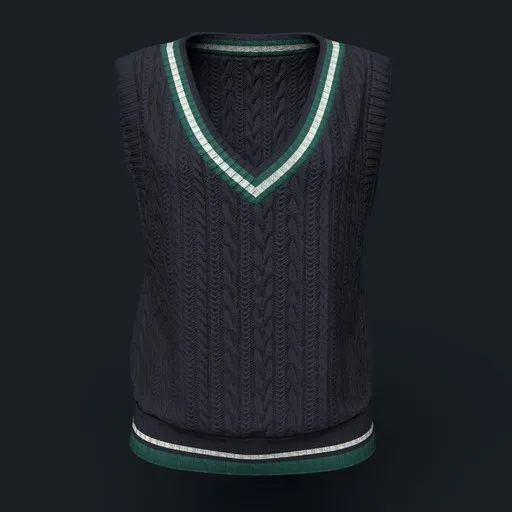 Navy Knitted Vest