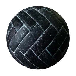 Ceramic Brick Tile Black