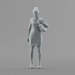 Lowpoly Female Walking