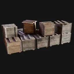 Old Warehouse Freight Crate Stack