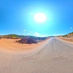Open Mountain Road Junction Landscape