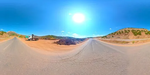 Open Mountain Road Junction Landscape