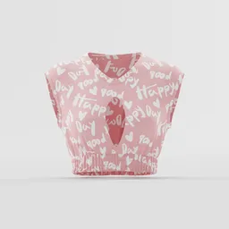 Pink "Happy Day" Heart Print