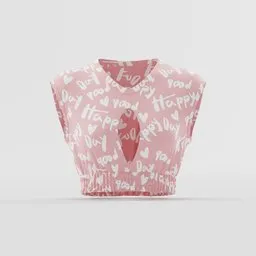 Pink "Happy Day" Heart Print
