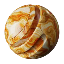 Terracotta Amber Gold Marble