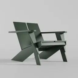 Paso Green Outdoor Adirondack Chair