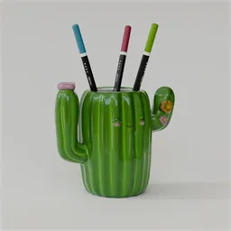 Smiling Cactus Pencil Holder