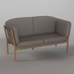 Dowel Two-seater sofa B116