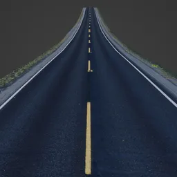 Rural Road Highway along Curve