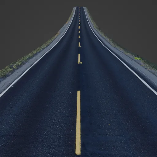 Rural Road Highway along Curve