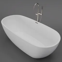 Freestanding White Bathtub