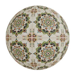 Central floral motif wallpaper