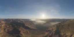 Mountain Valley Aerial Landscape