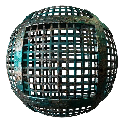 Metal Rivets Teal Grill