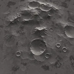 "Explore the vast and stunning 2x2km Moon surface terrain landscape in high-resolution. Featuring detailed Atlas texture mapping mecascans and craters, this Blender 3D model also includes a displacement map for added realism. Ideal for games or film projects, inspired by Mandalorian (2019) and designed with thrusters, a male face, and a hillside desert pavilion."