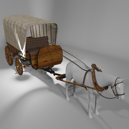 Simple Old Horse-Drawn Carriage