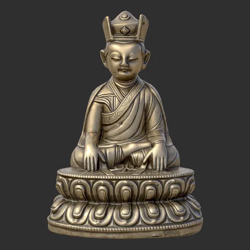 Tibetan Karmapa Lama Statue Bronze