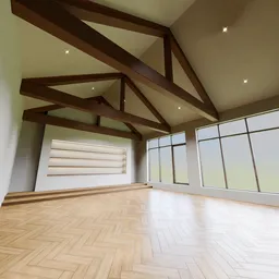 Interior Room Modern Vaulted Ceiling