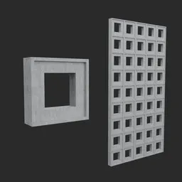 Ventilation Blocks Wall (Square Design)