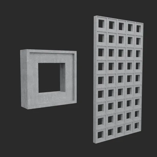 Ventilation Blocks Wall (Square Design)