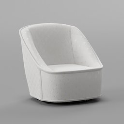 Pug Swivel Chair white