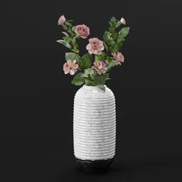 Pink Bloom Ceramic Vase