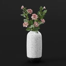 Pink Bloom Ceramic Vase