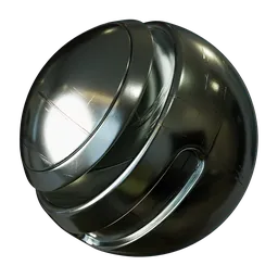 High-quality PBR texture for 3D rendering, featuring a detailed, realistic scratched and rusty metal surface.