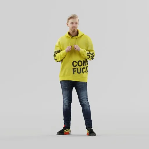Guy in fashionable hoodie