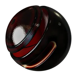 Procedural glazed ceramic material with glossy finish for Blender 3D, ideal for PBR texturing in digital art applications.