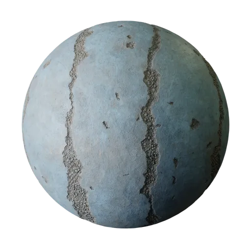 Damaged concrete wall