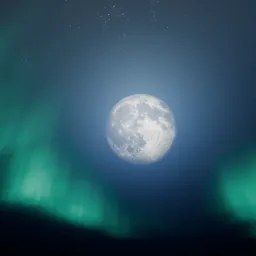 Aurora Fog Moon