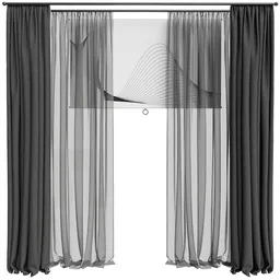 MI Silk And Cotton Curtain Set-mio