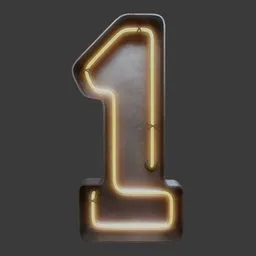Neon Number 1