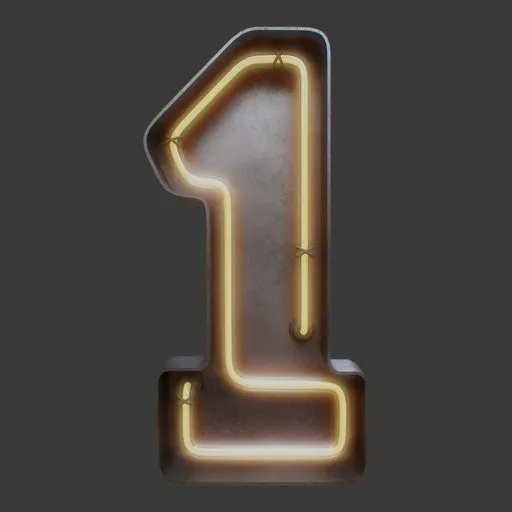 Neon Number 1