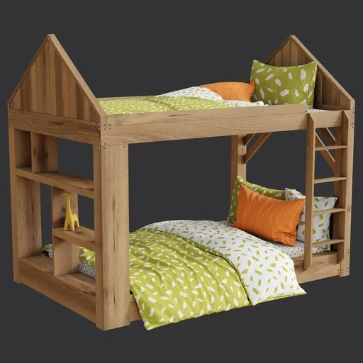 bed kids orange