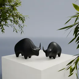 Simple Small Bull Decorative Sculpture