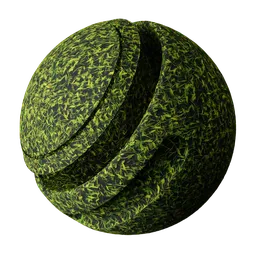Highly customizable seamless PBR grass texture for 3D blending, perfect for digital landscaping and outdoor scenes.