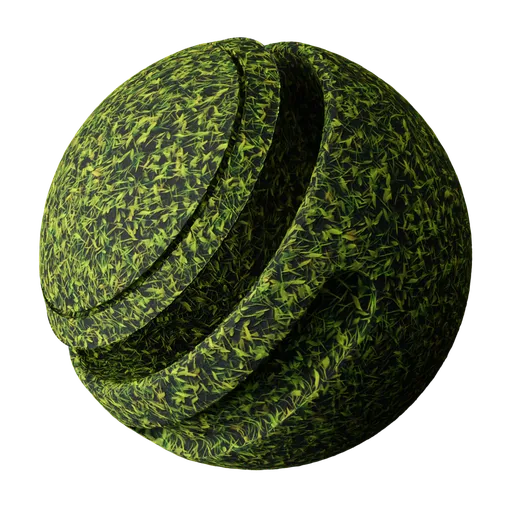 Highly customizable seamless PBR grass texture for 3D blending, perfect for digital landscaping and outdoor scenes.