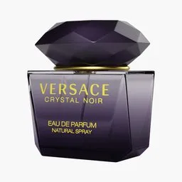 Detailed 3D Blender model of Versace perfume bottle, showcasing intricate facet design and realistic gold accents.