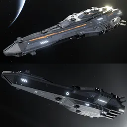 Scifi Battleship Excalibur