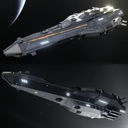 Scifi Battleship Excalibur