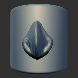 ER_Dragon Scale 310 brush imprint for 3D sculpting, creates textured scales for modeling reptilian creatures.