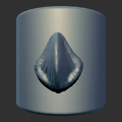 ER_Dragon Scale 310 brush imprint for 3D sculpting, creates textured scales for modeling reptilian creatures.