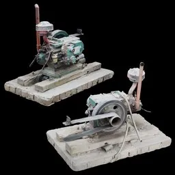 Old Diesel Engine Water Pump