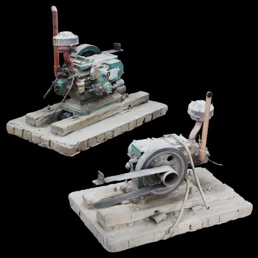 Old Diesel Engine Water Pump