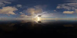 Dramatic Clouds Sunset Sky Ocean