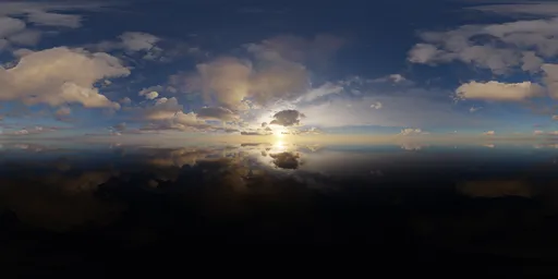 Dramatic Clouds Sunset Sky Ocean